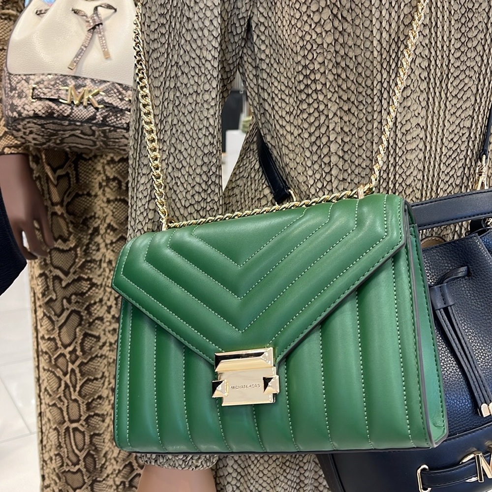 Michael Kors Whitney Medium Flap Chain Shoulder Bag 
Fern Green 
NWT - Picture 2 of 16